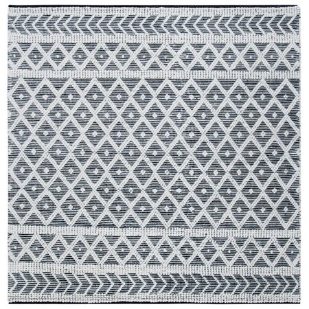 Safavieh 6 x 6 ft. Natura Hand Woven Square Area Rug Ivory & Black NAT482A-6SQ